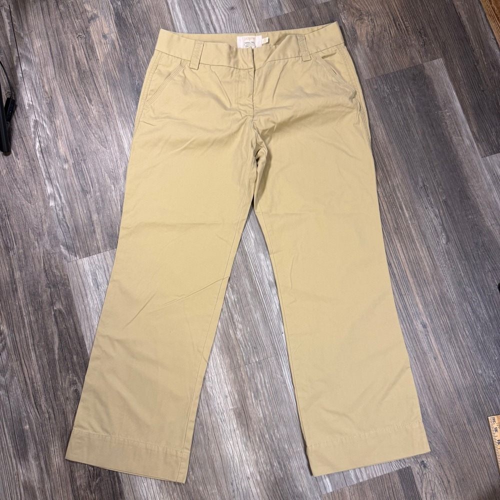J.Crew Classic Twill Chino Favorite Fit Khaki Tan Cotton Pants Normcore Prep 12S